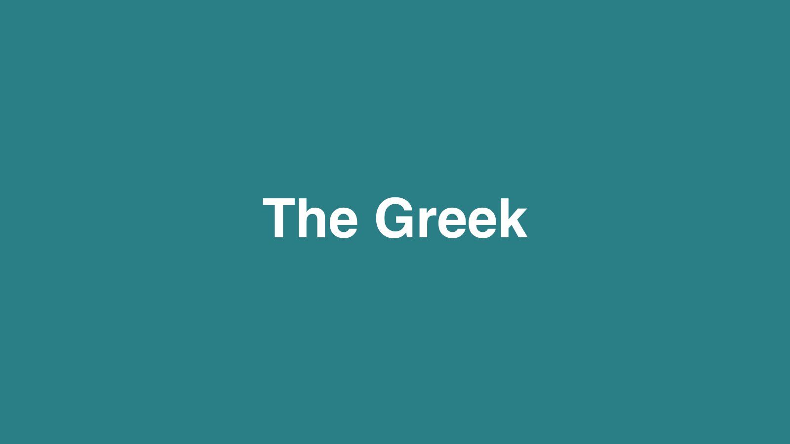 Dummyfoto van The Greek