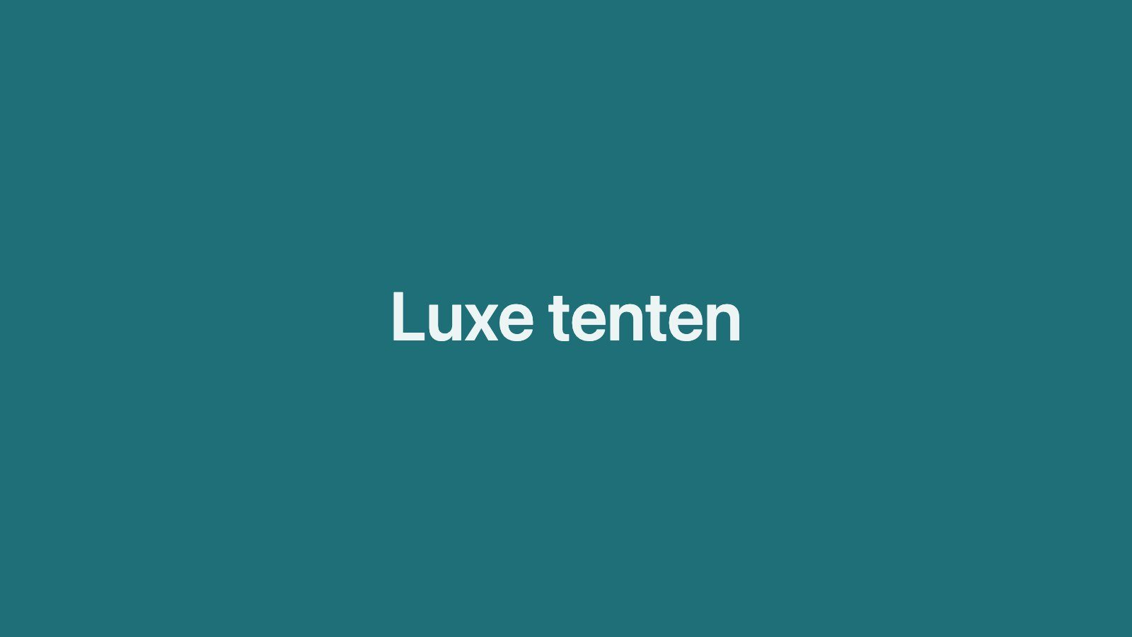 Dummyfoto van een luxe tent