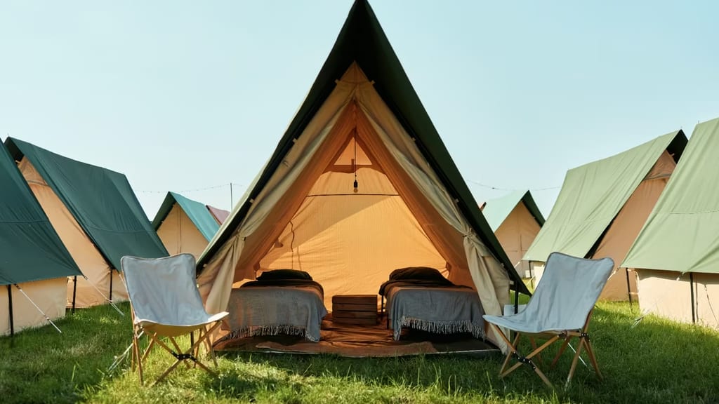 The Cavern, een luxe tent op Paradise Resort