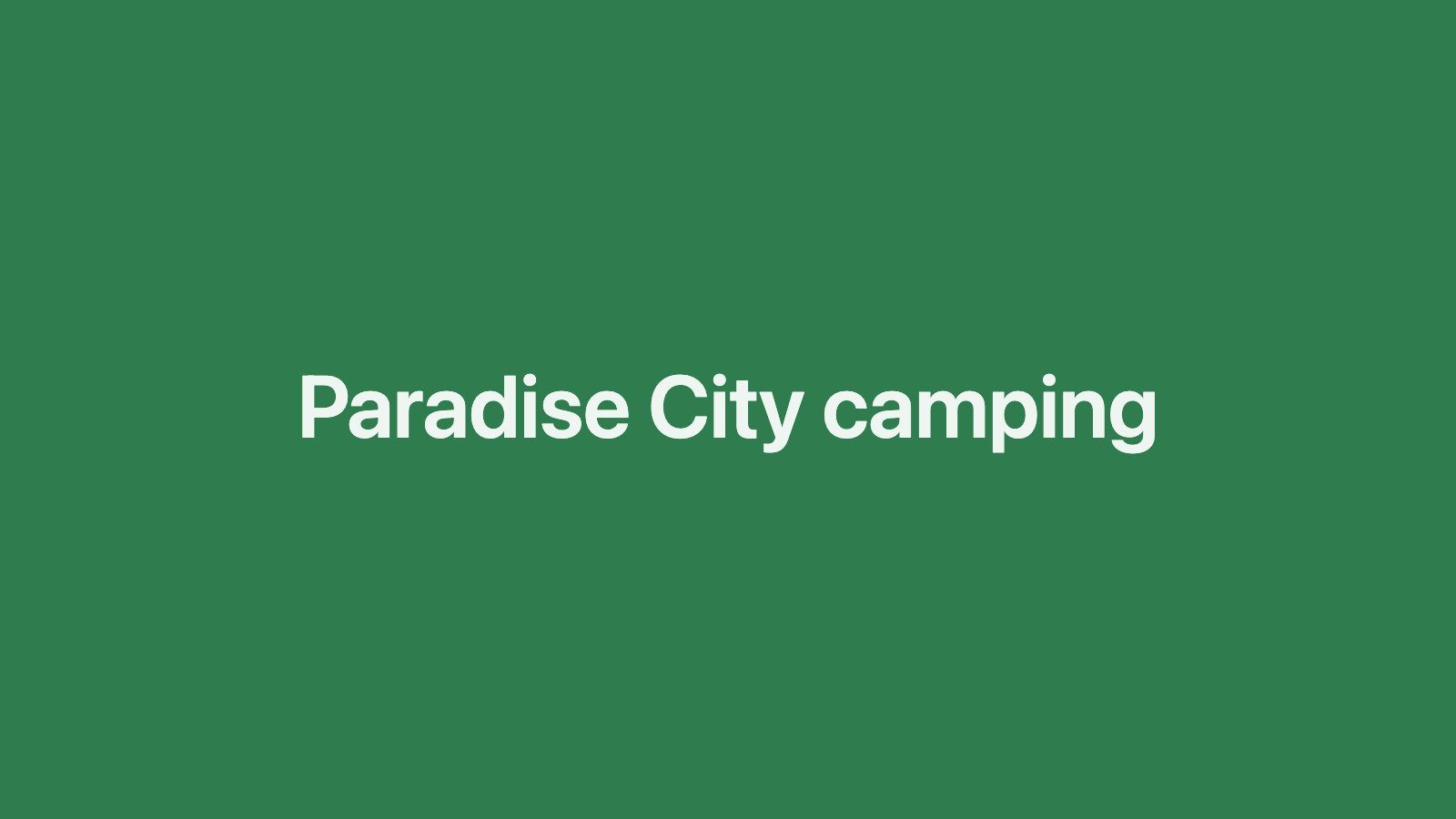 Dummyfoto van camping Paradise City
